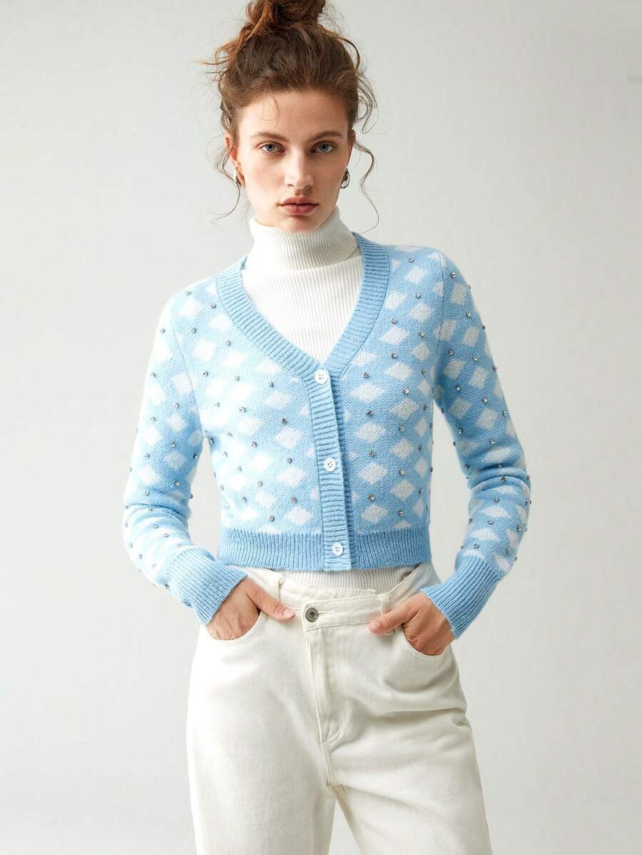 Chiquease 愛心圖案前紐扣開襟衫