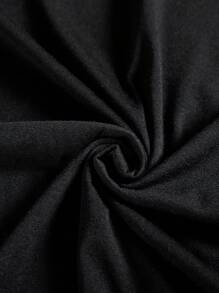 素色高領長洋裝