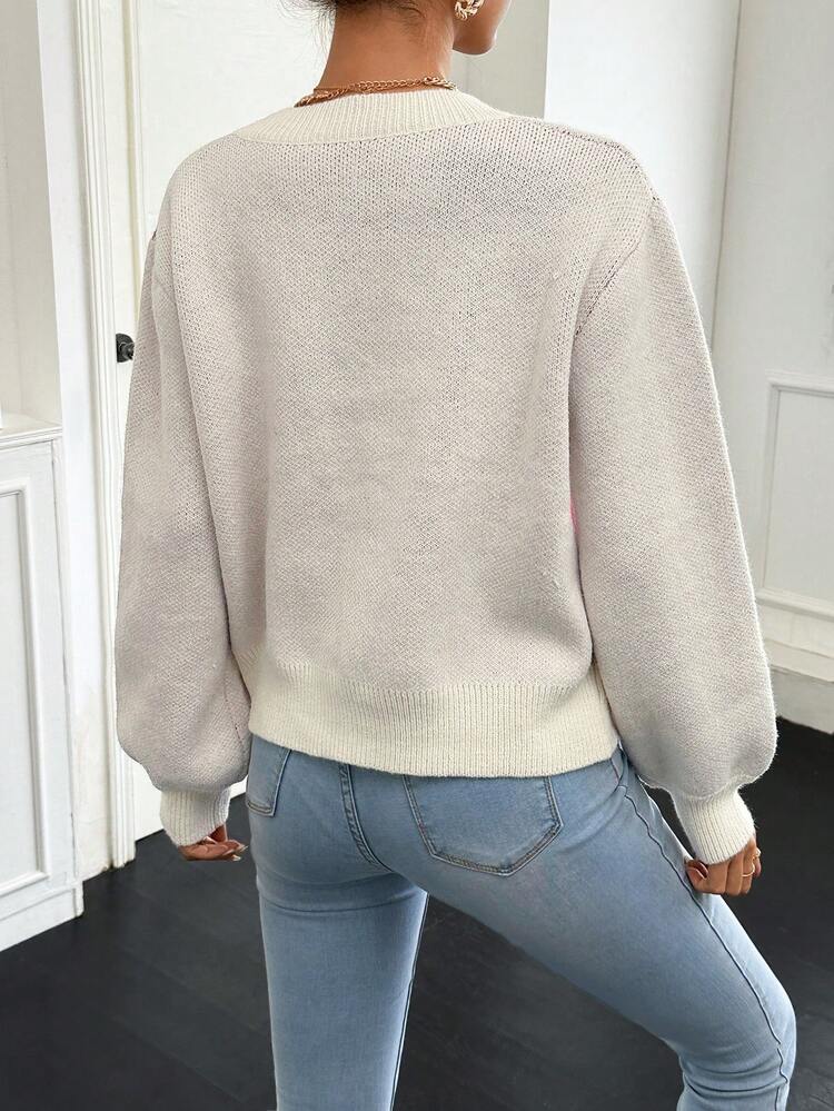 Colorblock Drop Shoulder Sweater