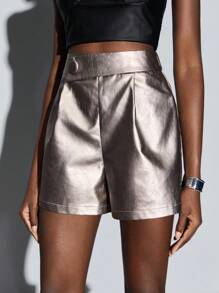 Maija PU Leather Shorts