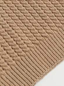 SHEIN Unity Solid Crop Knit Top - Multicolor - View 5