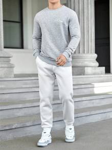 GENTILAND 男士字母圖案衛衣和衛褲 - 彩色 - 查看 1