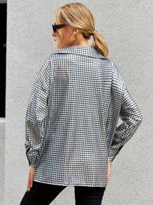 Aveloria 格子圖案落肩袖襯衫 - 彩色 - 查看 2