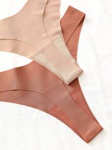 7 条装纯色隐形性感丁字裤