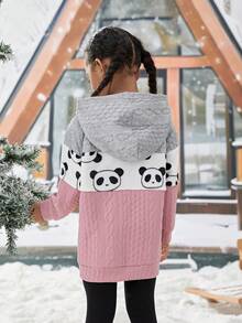 Áo nỉ in hình gấu trúc phối màu dành cho bé gái - Nhiều màu - Xem 2