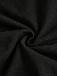 Teen Girl Heart & Letter Graphic Tee - Black - View 4