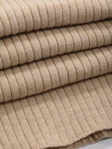 DAZY Split Hem Sleeveless Sweater Dress Without Blouse,Fall Clothes - Khaki - View 7