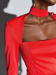 Maija Solid Ruched Bodycon Dress