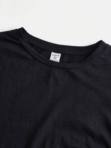 Teen Girl Heart & Letter Graphic Tee - Black - View 3