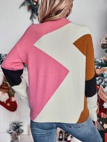 SHEIN LUNE Khối màu Thả vai Áo len - Nhiều màu - Xem 2