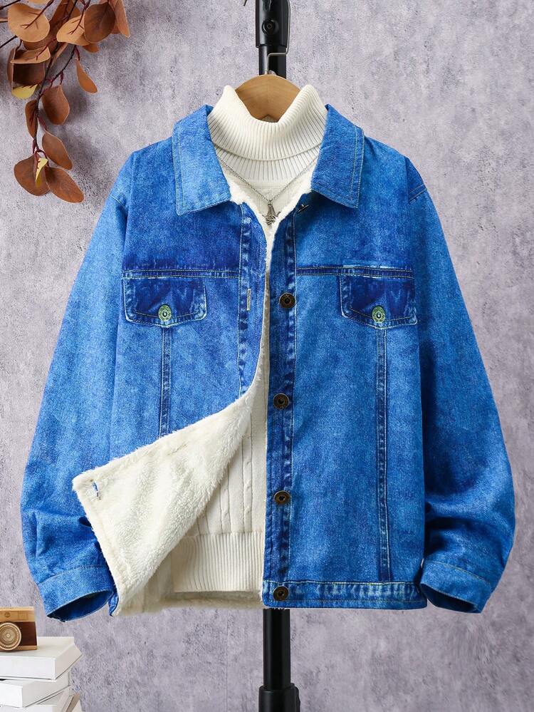 Tween Boys' 3D Digital Printed Thermal Lined Warm Jacket