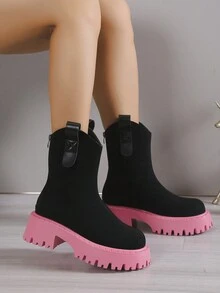 Của phụ nữ Giày ống thời trang - màu đen - Xem 5