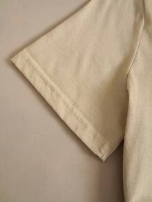 SHEIN LUNE 卡通圖案T恤 - 卡其色 - 查看 5