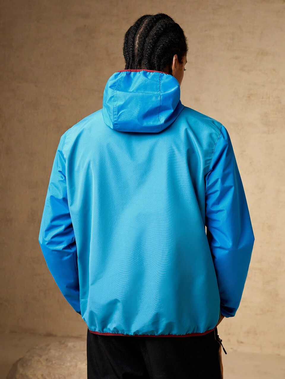 Men Colorblock Hooded Insulated Jacket