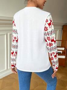 SHEIN Essnce Camiseta con estampado de slogan - Blanco - Ver 2