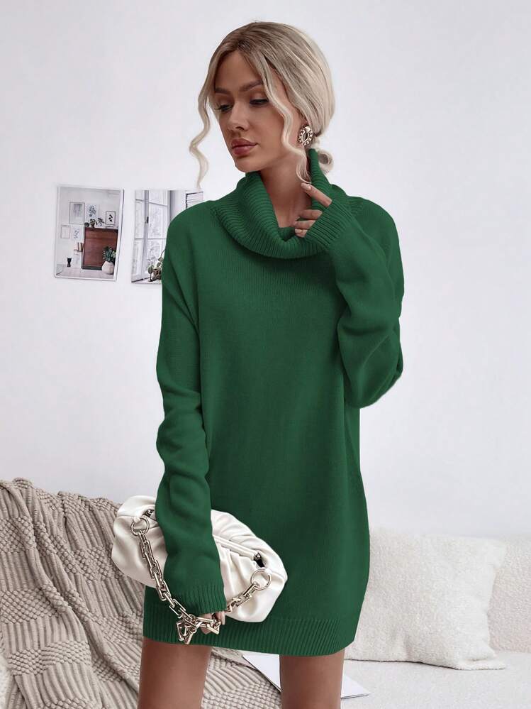 slim fit dress slacks Feeling It Sweater Olive Green Dress – Shop the Mint main image 0