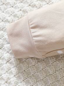 SHEIN Baby Girl Casual Cartoon Pattern Jumpsuit And Hat, For Christmas