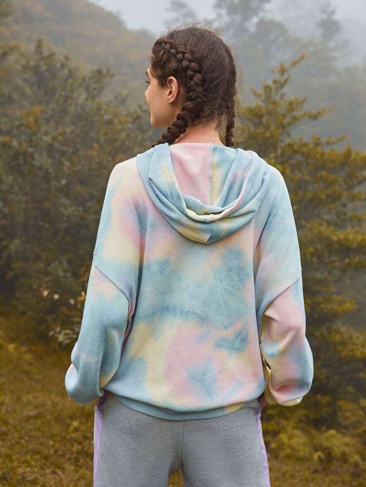 Tie Dye Drawstring Sweatshirt
