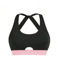 SHEIN Conjunto deportivo de color liso, ropa de entrenamiento ajustada - Multicolor - Ver 6