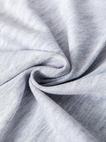 Tween Boys Astronaut & Letter Graphic Two Tone Varsity Jacket Without Hoodie - Black and White - View 6