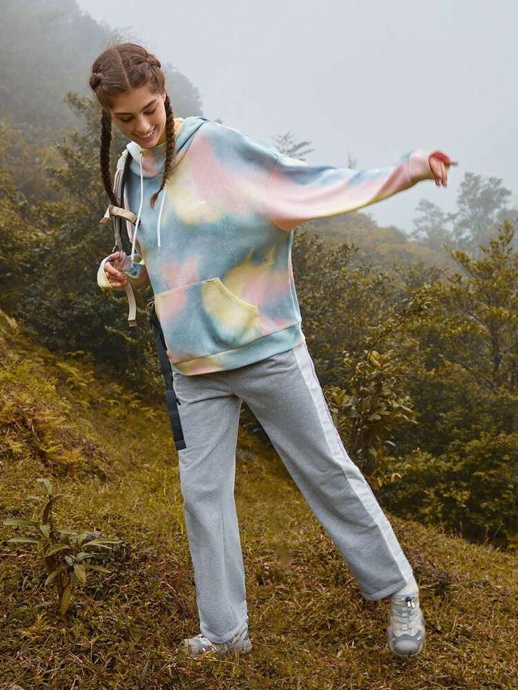 Tie Dye Drawstring Sweatshirt