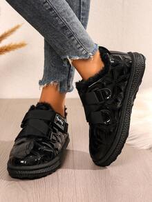 Women's Fashionable All-match Snow Boots - Black - View 3