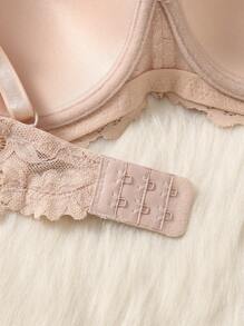 صدرية أنيقة للنساء بلون أحادي مع حمالة سلكية - وردي - مشاهدة 4