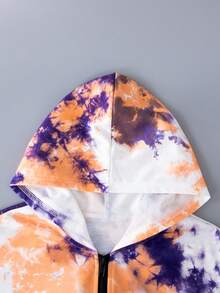 男大童紮染拉鏈連帽衫和運動褲不帶T恤 - 彩色 - 查看 7