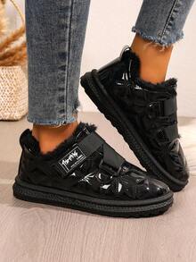 Women's Fashionable All-match Snow Boots - Black - View 1