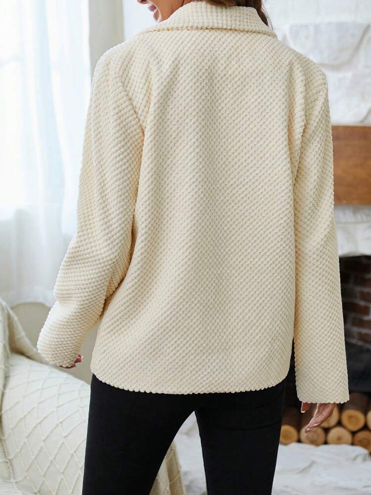 Waterfall Collar Open Front Coat