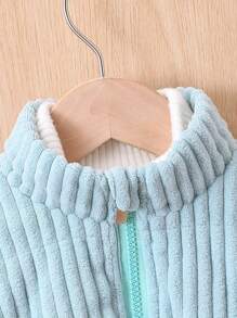 Baby Boy Zip Up Padded Coat - Green - View 3