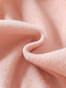 Baby Girl Double Breasted Borg Collar Coat & Hat - Pink - View 5