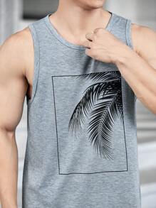 Manfinity BRENVOR Men Tropical Print Tank Top
