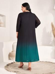 Al Najma 大碼漸變圖案直筒洋裝 - 彩色 - 查看 2