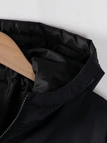 SHEIN Tween-Jungen 1 Stück Gefütterter Mantel mit Farbblock und Kapuze