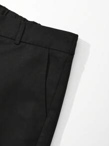 Manfinity AFTRDRK Men Single Breasted Velvet Blazer & Straight Leg Pants - Black - View 7