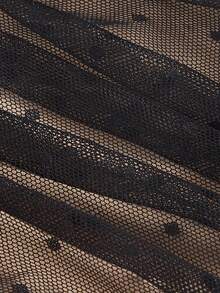 SHEIN MOD Dobby Mesh Tube Top - Black - View 4