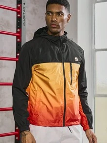 Manfinity Sport Corelite Men Two Tone Zip Up Hooded Sports Windbreaker Jacket - Multicolor - View 6