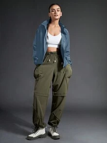 In My Nature 拉鏈開襟連帽雨衣 - 淺藍色 - 查看 8