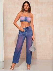 SHEIN BAE 高腰媽媽牛仔褲