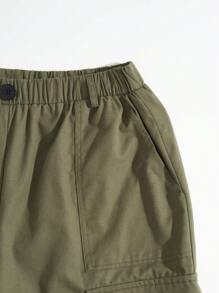 SHEIN EZwear Flap Pocket Side Cargo Pants
