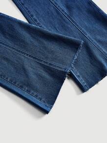 SHEIN MOD 前接縫牛仔喇叭褲