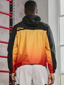 Manfinity Sport Corelite Men Two Tone Zip Up Hooded Sports Windbreaker Jacket - Multicolor - View 2