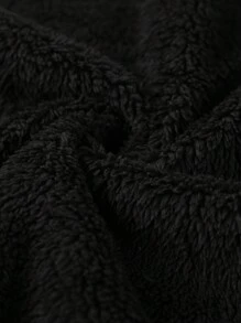 Manfinity Homme Men Borg Collar Zip Up Jacket - Black - View 4