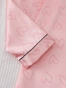 In Trái tim Xa ten Váy ngủ - Hồng - Xem 6