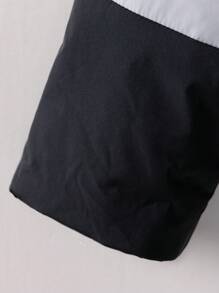 SHEIN Tween-Jungen 1 Stück Gefütterter Mantel mit Farbblock und Kapuze