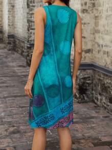 EMERY ROSE Graphic Print Tank Dress - Mint Green - View 2