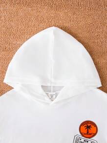 Tween Boy Rocket & Letter Graphic Hoodie & Sweatpants