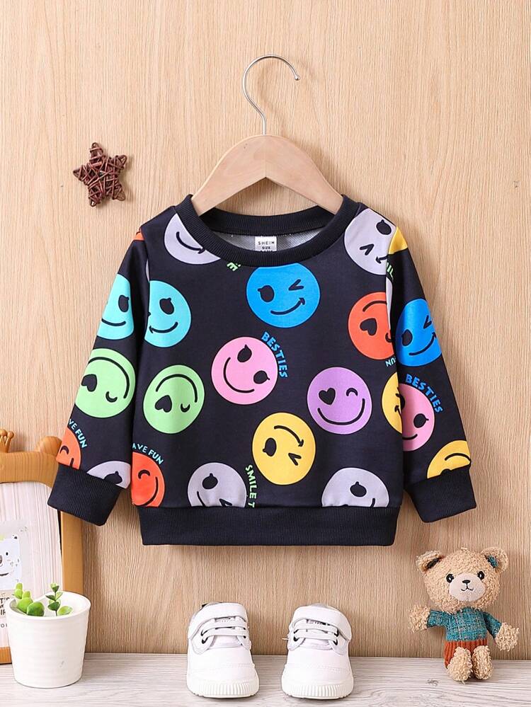 Baby Girl Cartoon Graphic Sweatshirt