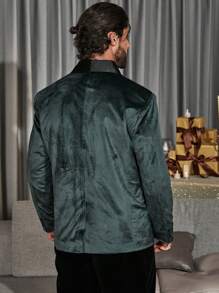 Manfinity AFTRDRK Men Plus Shawl Collar Velvet Blazer